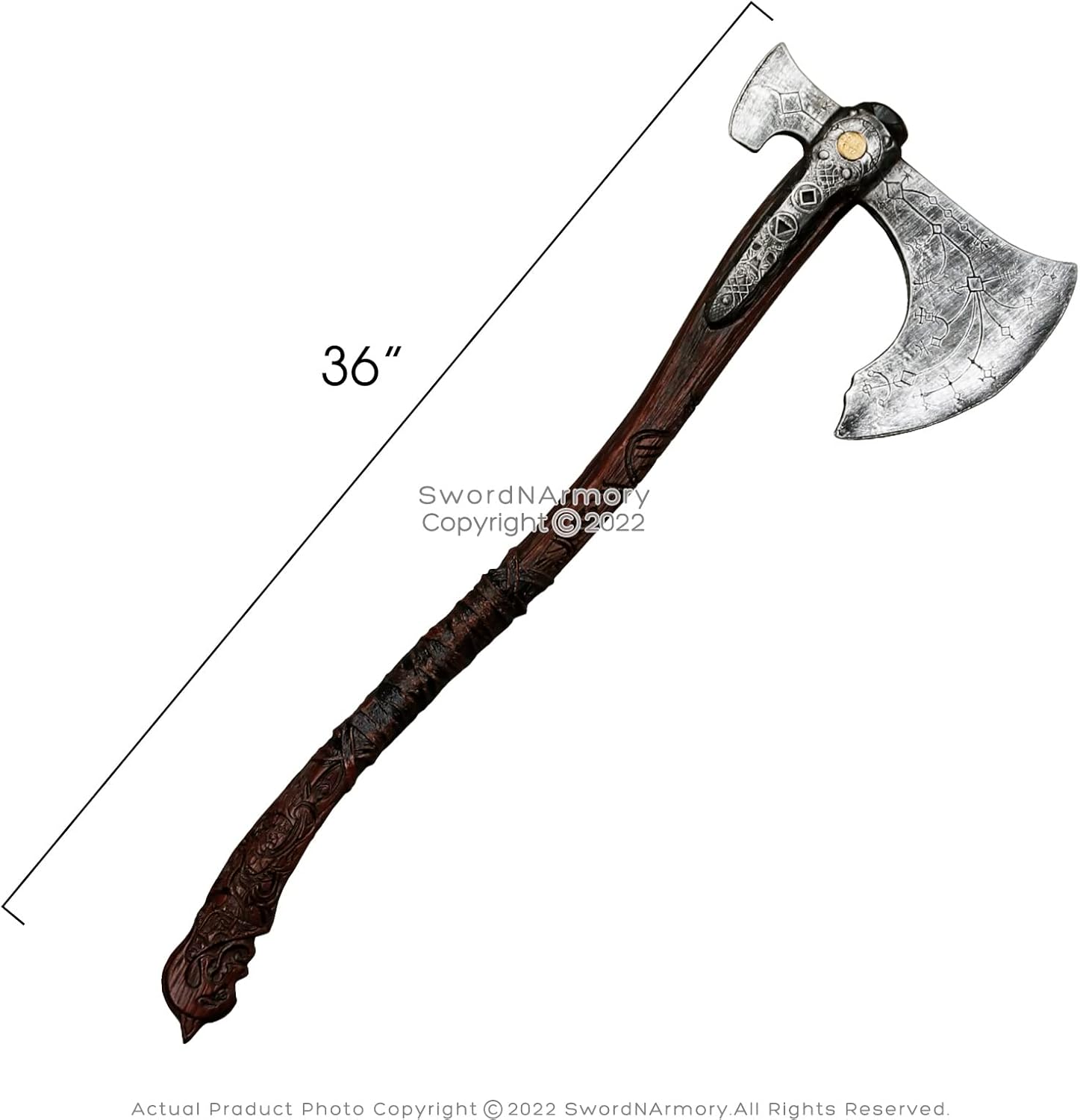 36 War Viking Axe Cosplay Prop Kratos Game-Accurate
