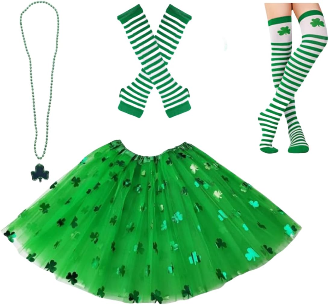 80s-Themed Shamrock Costume for Women