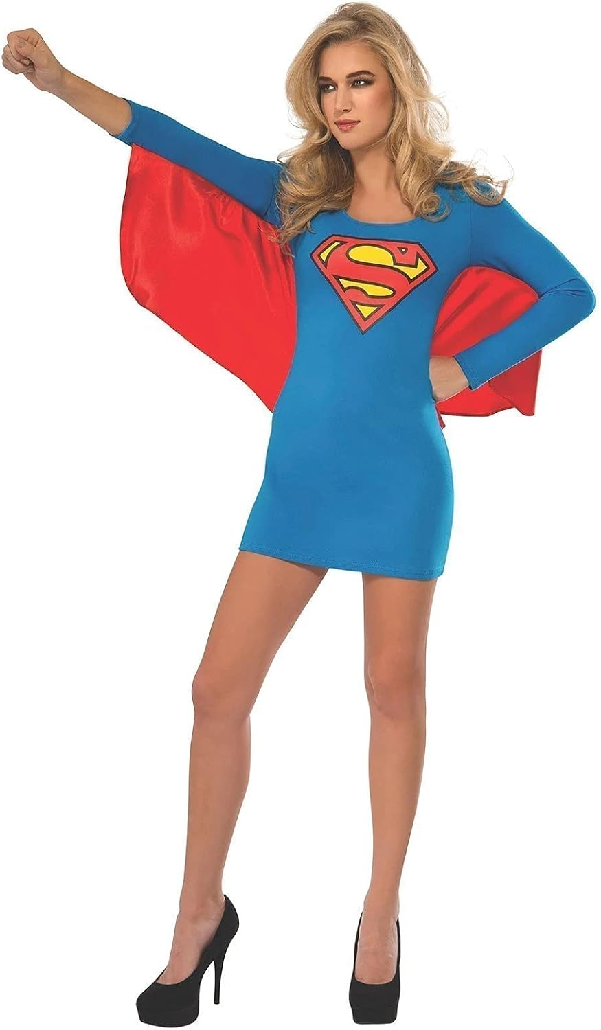 Rubies Womens DC Comics Super Girl Costume Dress with Wings