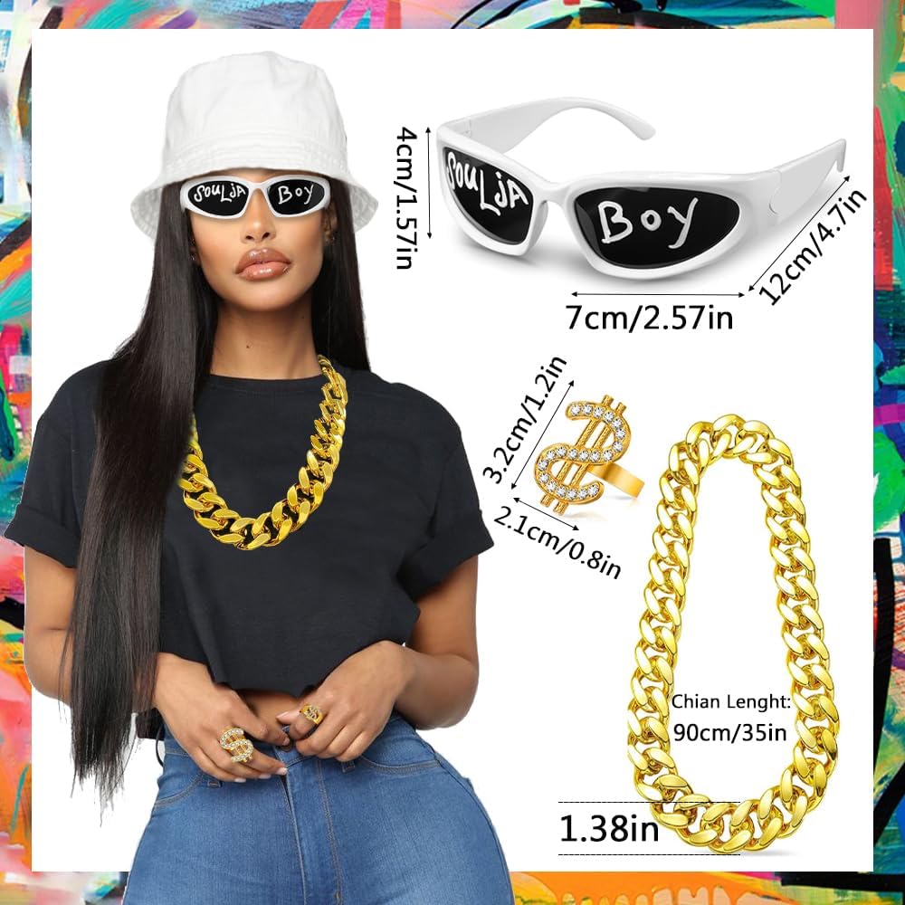 80s 90s Hip Hop Costume Kit for Men