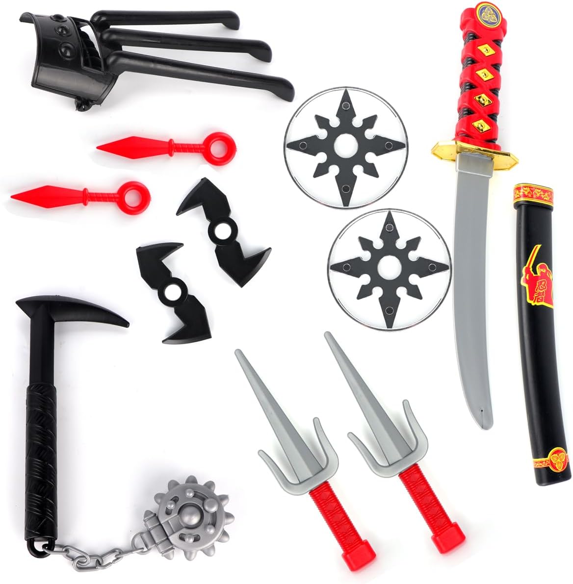 Power Ling CC Plastic Ninja Tools Set for Role-Playing Costumes