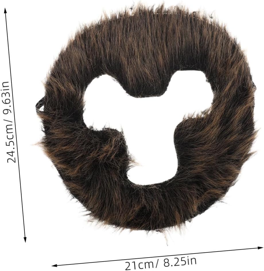 Yardenfun Realistic Monkey Beard Costume for Men - Dark Brown
