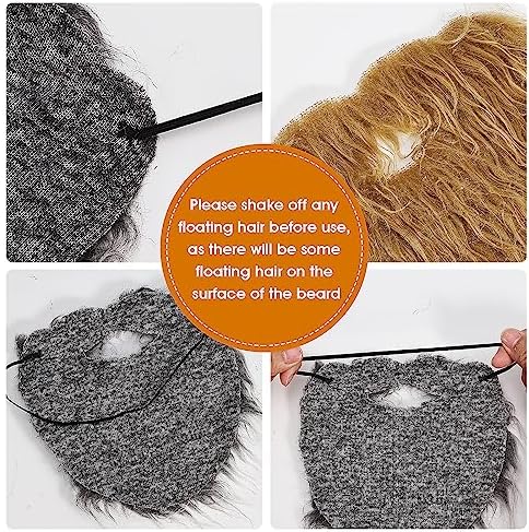 4-Piece Fake Beards Trick or Treat Halloween Costume Accessory
