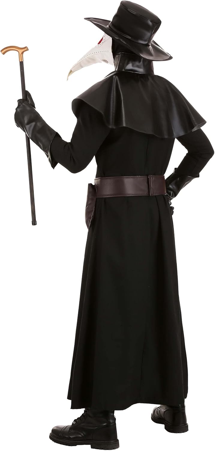 Fun Costumes Plague Doctor Mesh Costume Men with Vinyl Accessories
