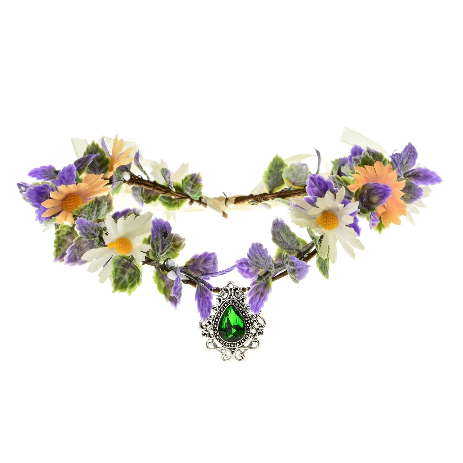 Delicate Flower Headband Set Perfect Renaissance Prop for Women Girls