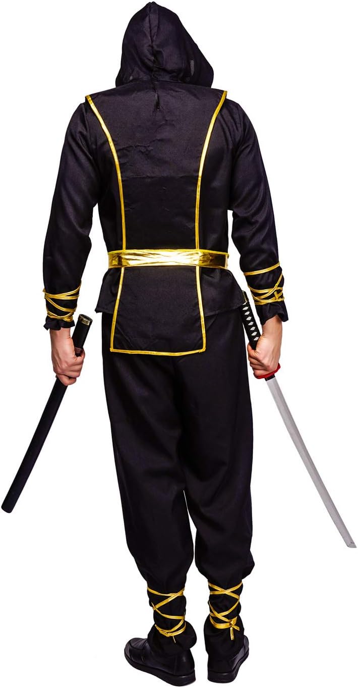 Mens Golden Dragon Ninja Costume