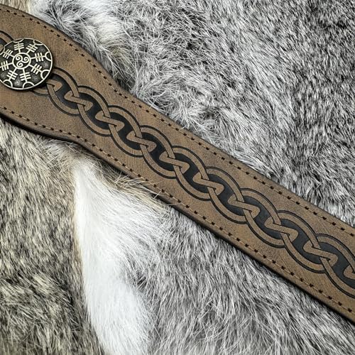 Adjustable Retroironcoronation Marginalembossment Faux Leather Headband