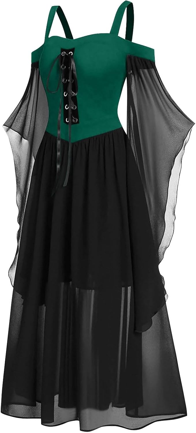 Renaissance Halloween Bundle Womens Party Dress Chemise Set