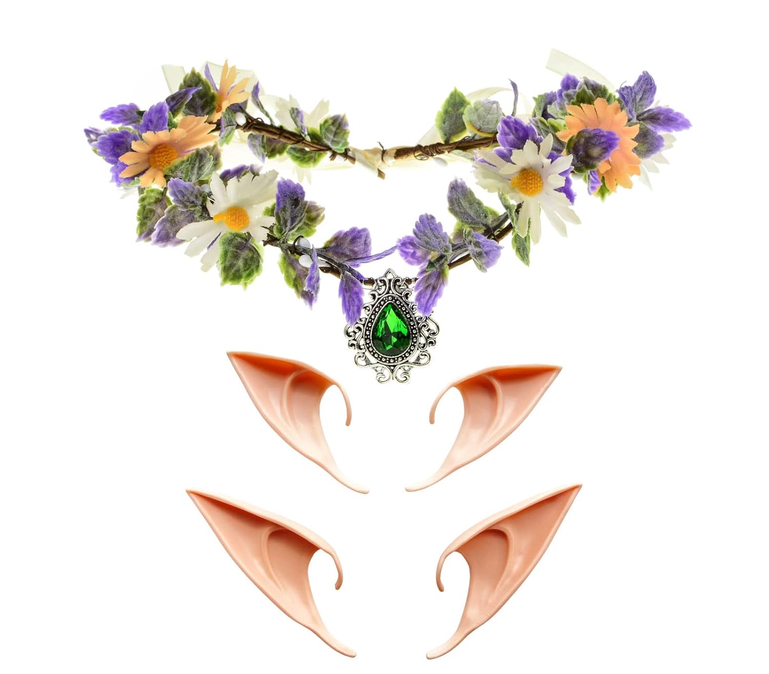 Delicate Flower Headband Set Perfect Renaissance Prop for Women Girls