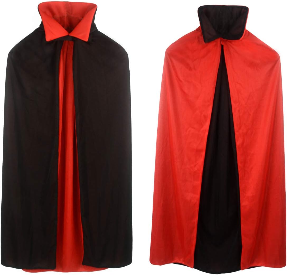 Goth Devil Pirate Reversible Double Sided 35 Cloak