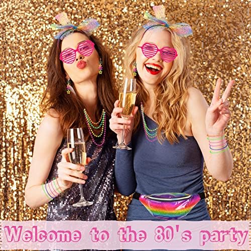 80s Retro Costumes Set for Women with Vibrant Design
