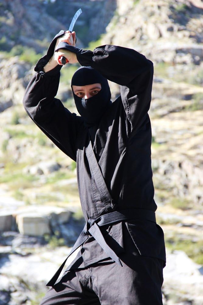 Real Ninja Costumes for Men 14oz Black Belt Included