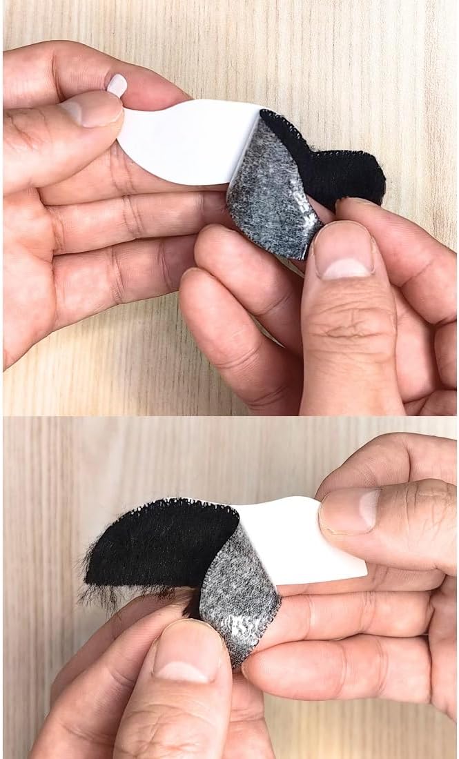24PCS Halloween Mustaches Black6Styles Fun for Pranks Role-Playing Kids Adults