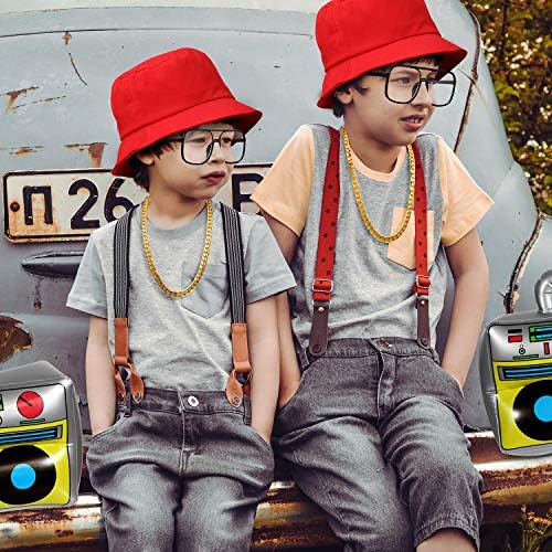 Meekoo 80s90s Hip Hop Costume Kit Accessories for Men Women