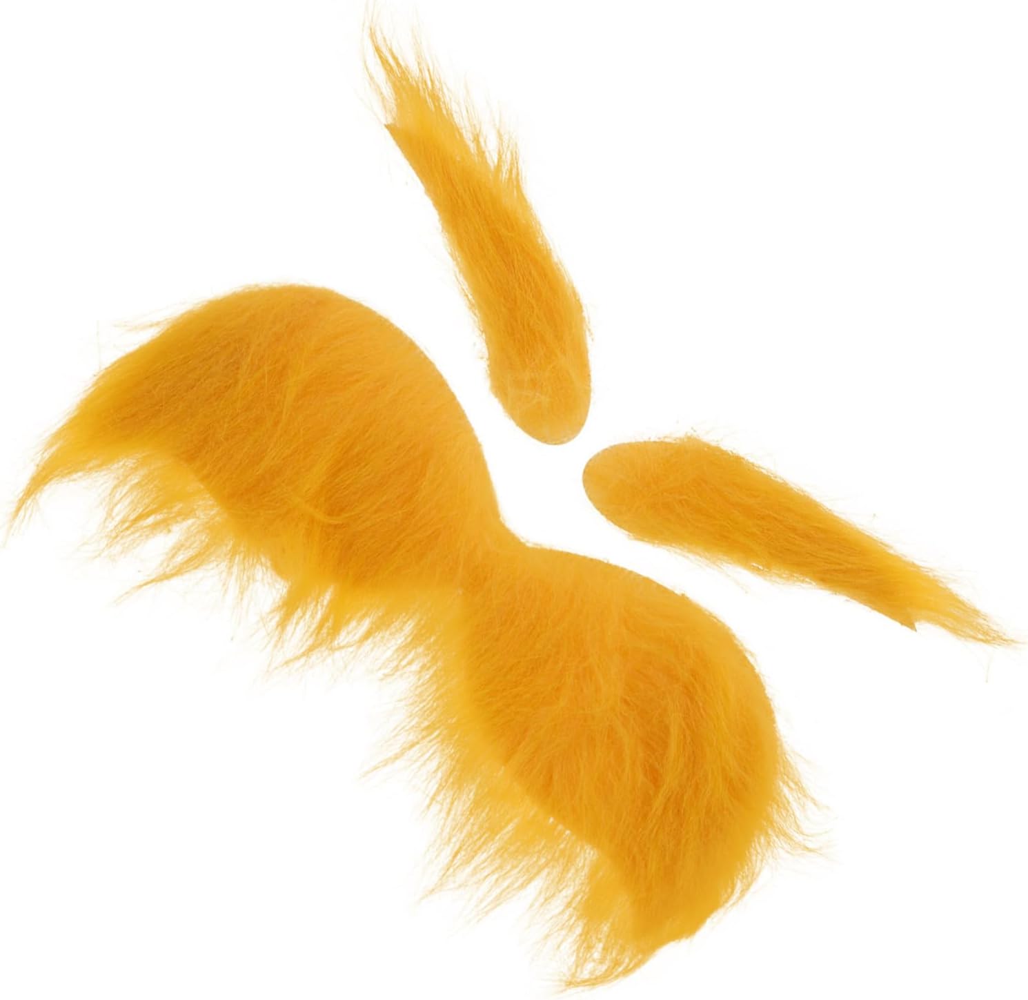 set of yellow fake eyebrows beards for cosplay mask costume