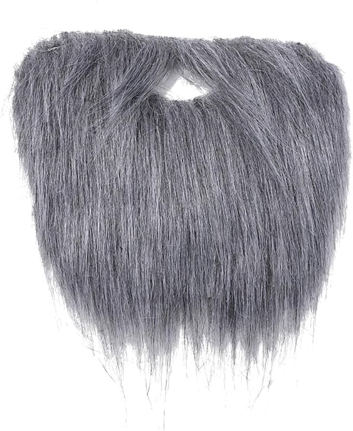 Surakey 8 Pcs Halloween Fake Beards Costume Adjustable Elastic for Men Kids