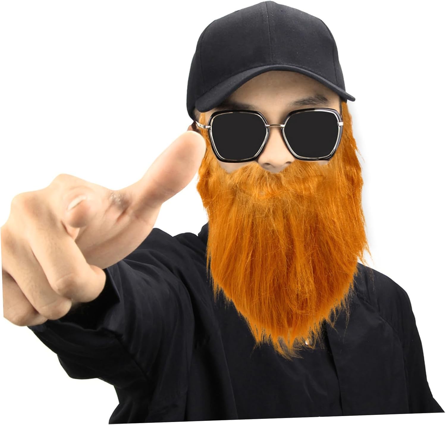Realistic Fake Beards for Men Women 2-in-1