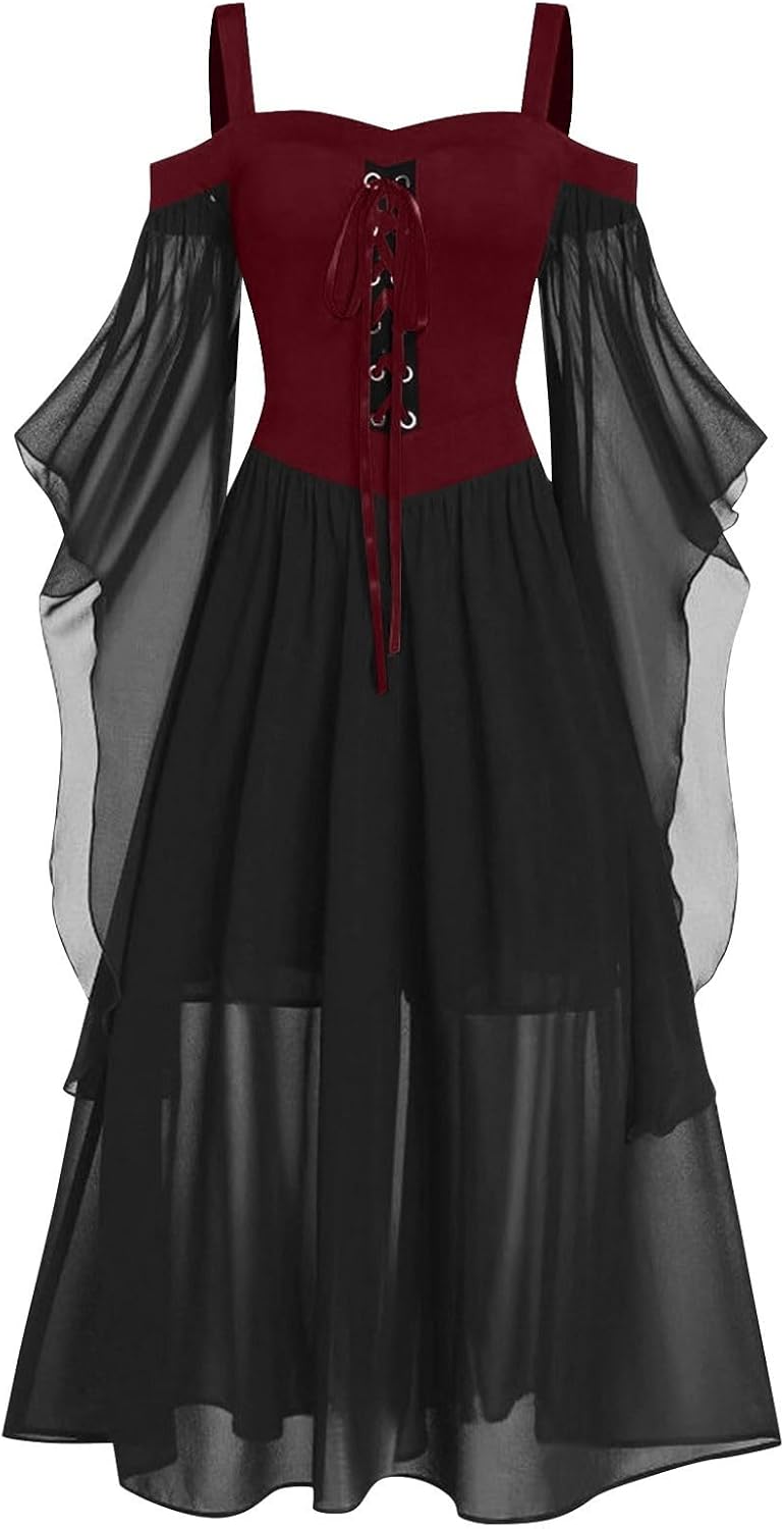 FONMA Retro Batwing Dress