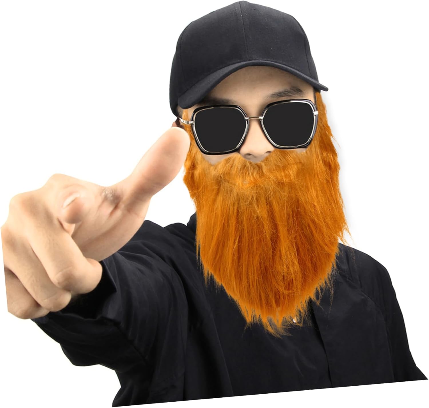 VALICLUD Fake Beards 2-Piece Realistic Masquerade Costume for Adults