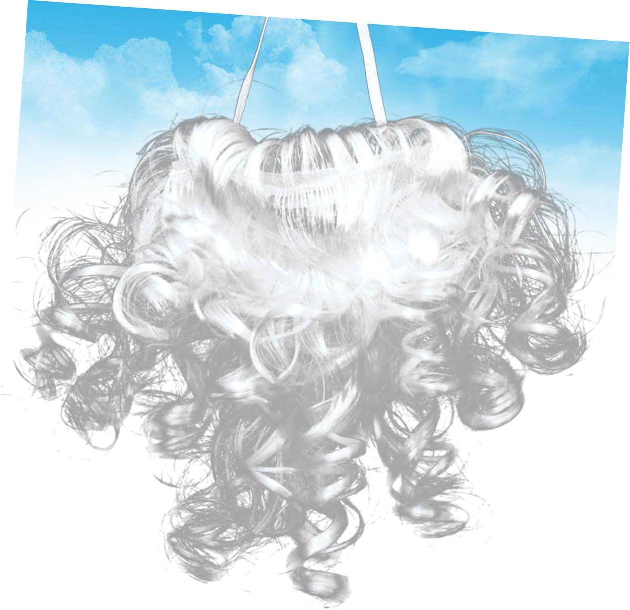 GALPADA Fake Beard Halloween costume - White Role Play beard Costume