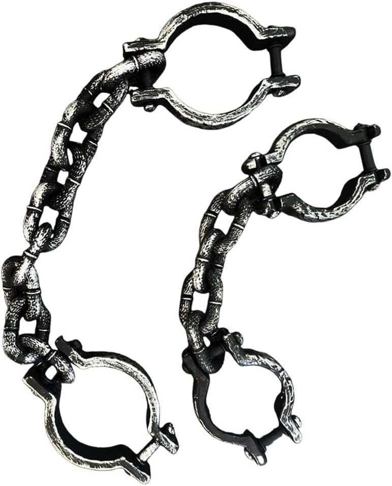 Plastic Prisoner Footcuffs Handcuffs Halloween Props