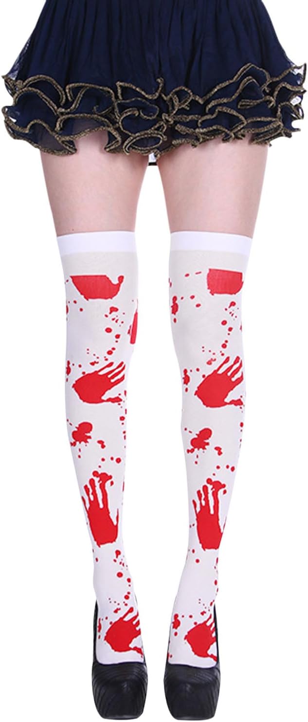 Halloween Bloody Gloves and Stockings Set for Women - Cosplay Party