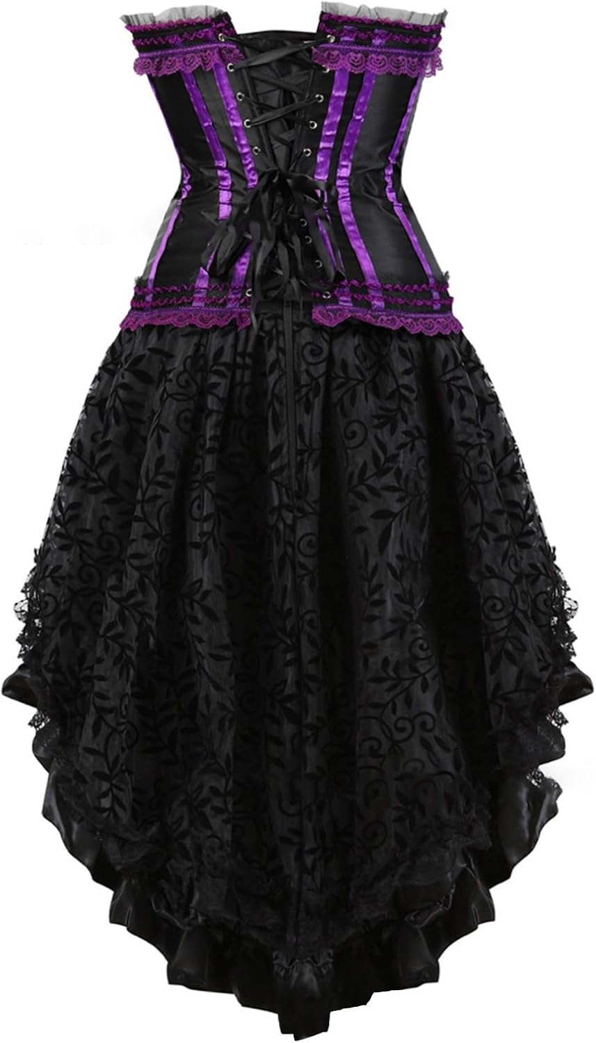 Renaissance Steampunk Corset Dress Women