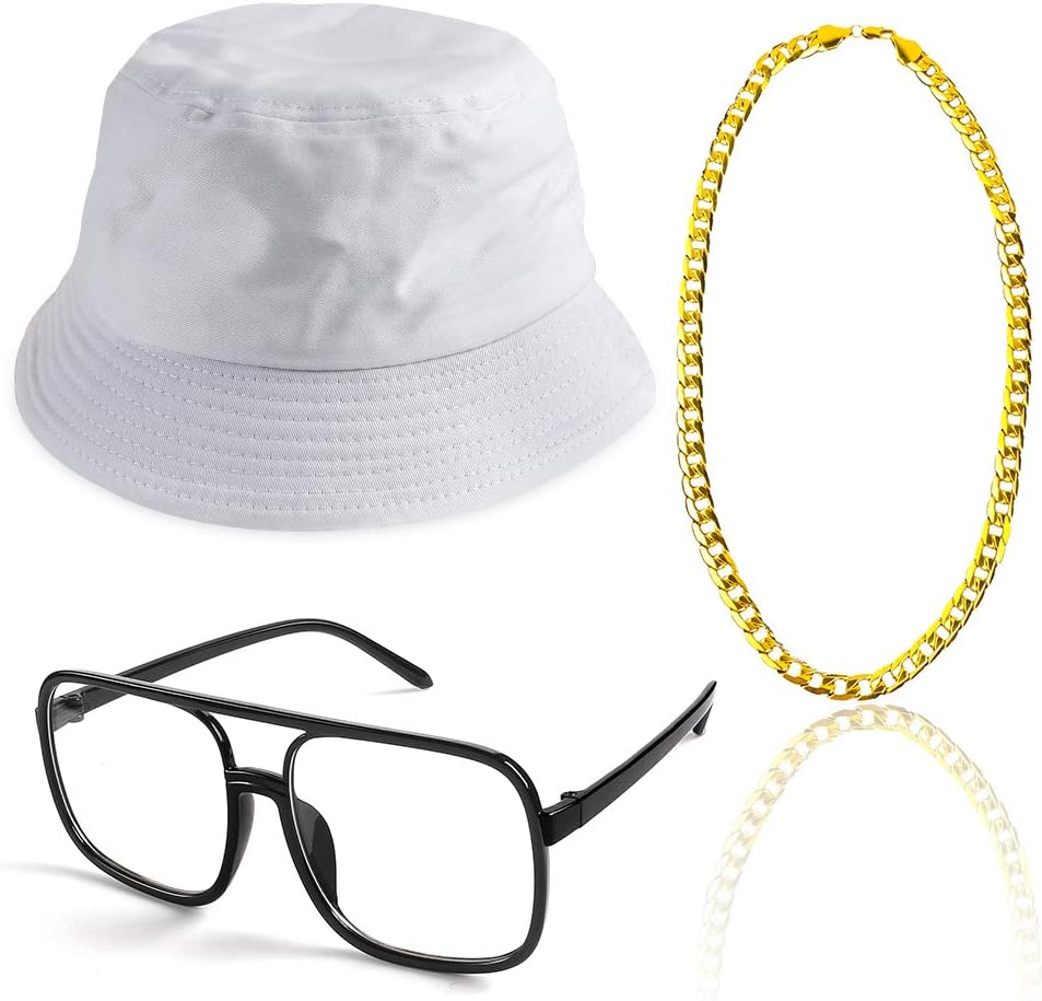 Beelittle 80s90s Hip Hop Costume Kit Cool Rapper Outfits