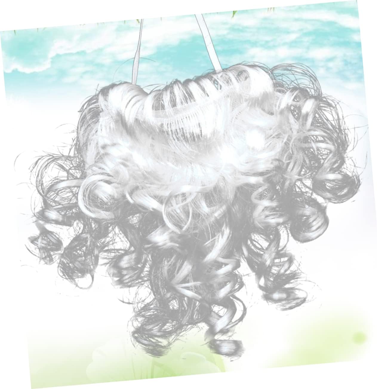 GALPADA Fake Beard Halloween costume - White Role Play beard Costume
