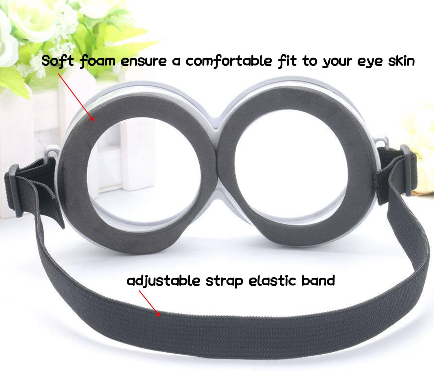 Halloween 3Pcs Yellow Costume Accessories Goggles Beanie Gloves Set