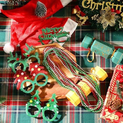 Shappy Christmas GlassSanta Hat 60 Pcs Christmas Accessories