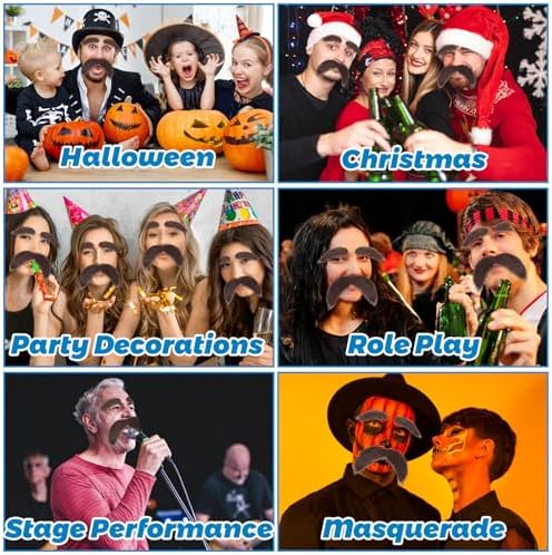 Realistic Self-Adhesive Fake Beards Set