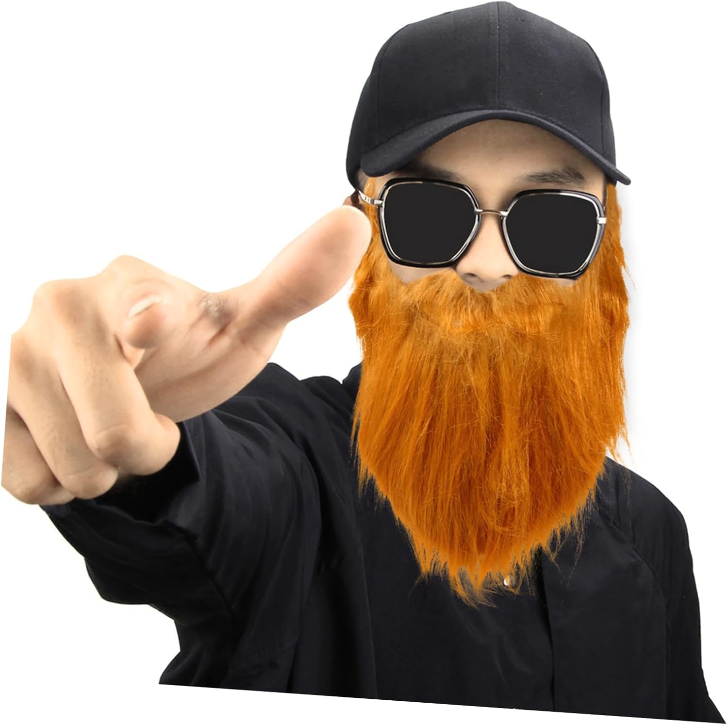 2-Piece Realistic Fake Beards for Cosplay and Party Use