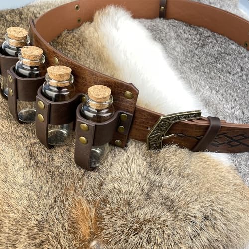 Medieval Belt with Potion Bottles