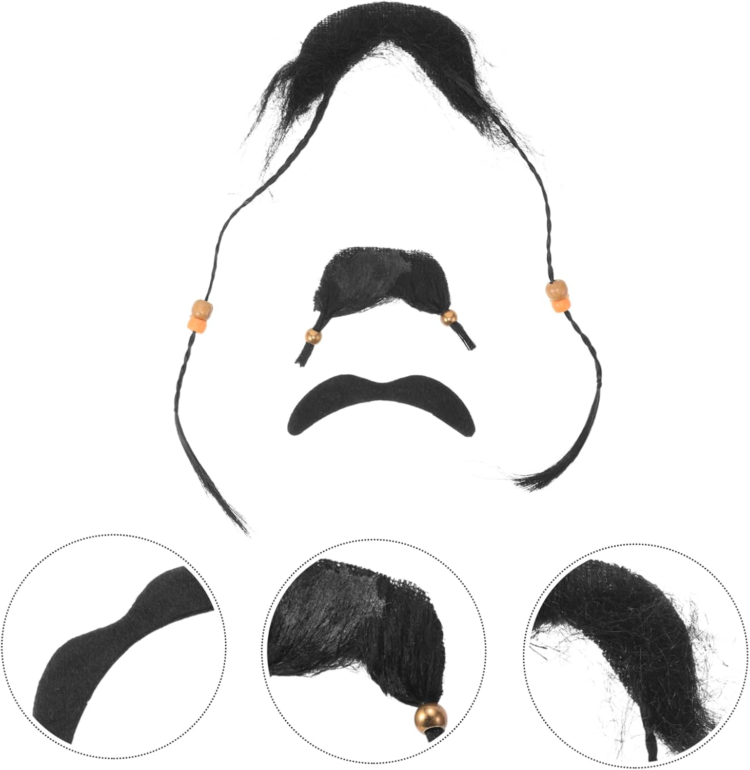3pcs Realistic Pirate Beard Cosplay Tools