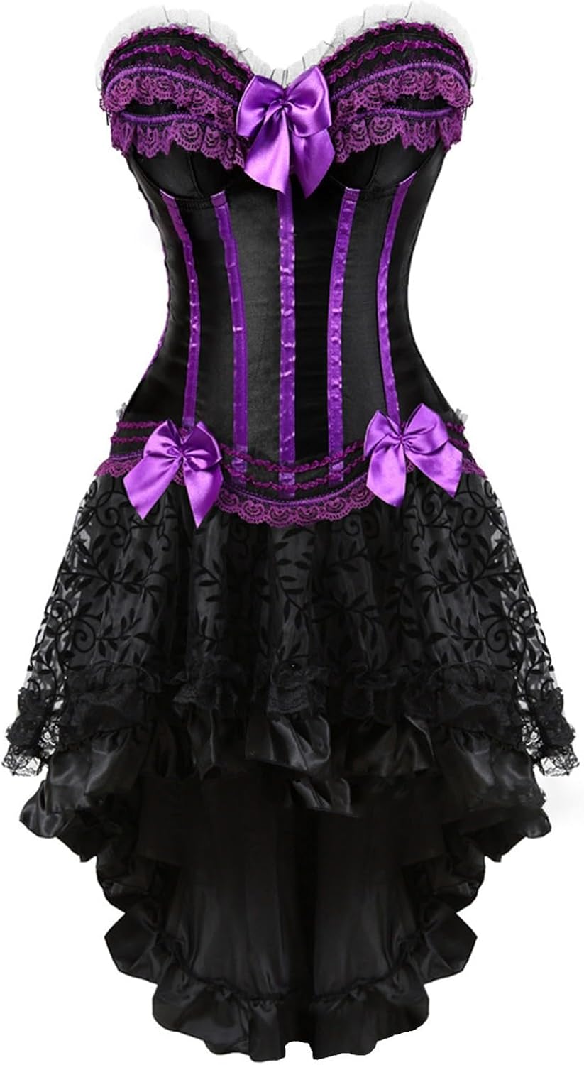 Renaissance Steampunk Corset Dress Women