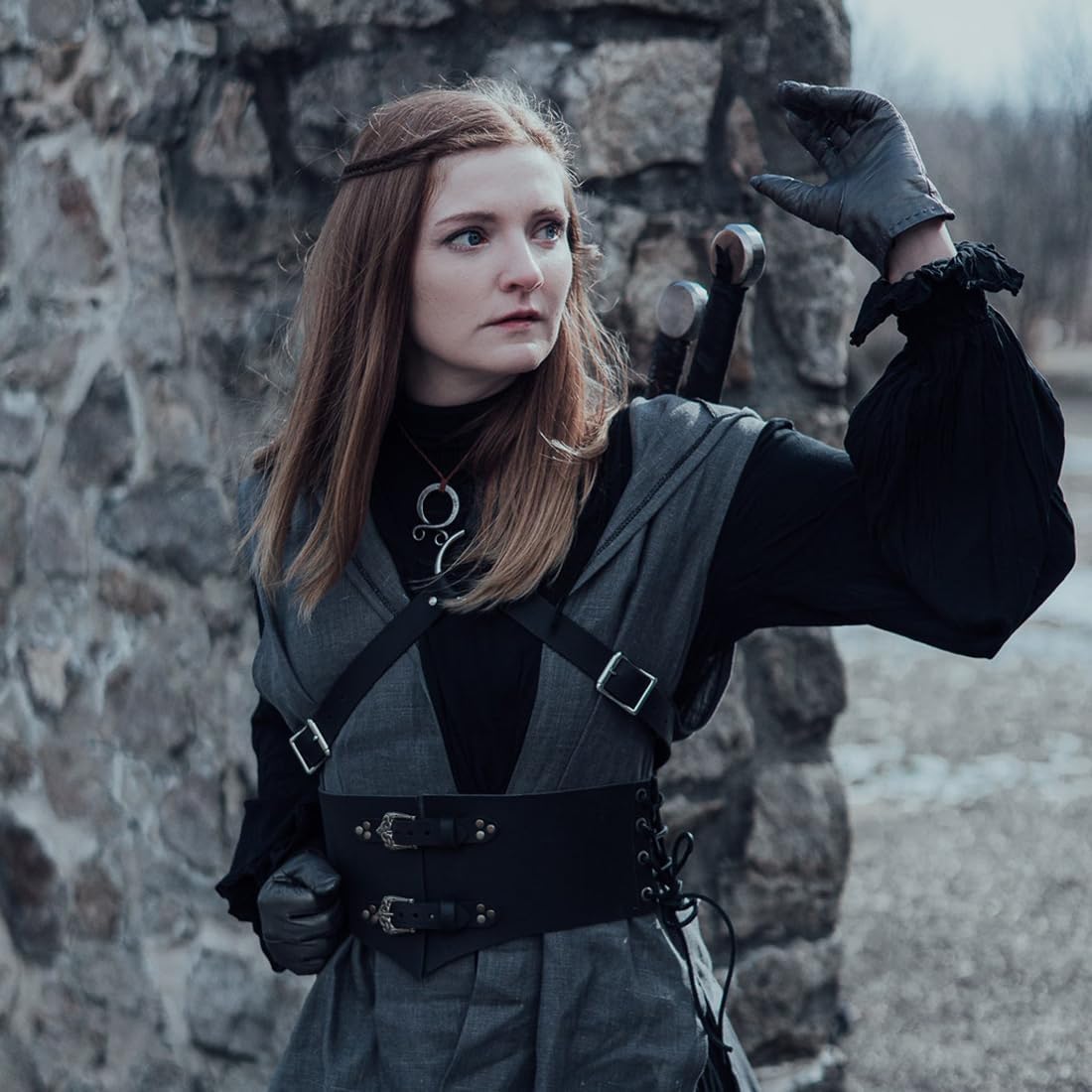 Medieval Leather Sword Holster Belt