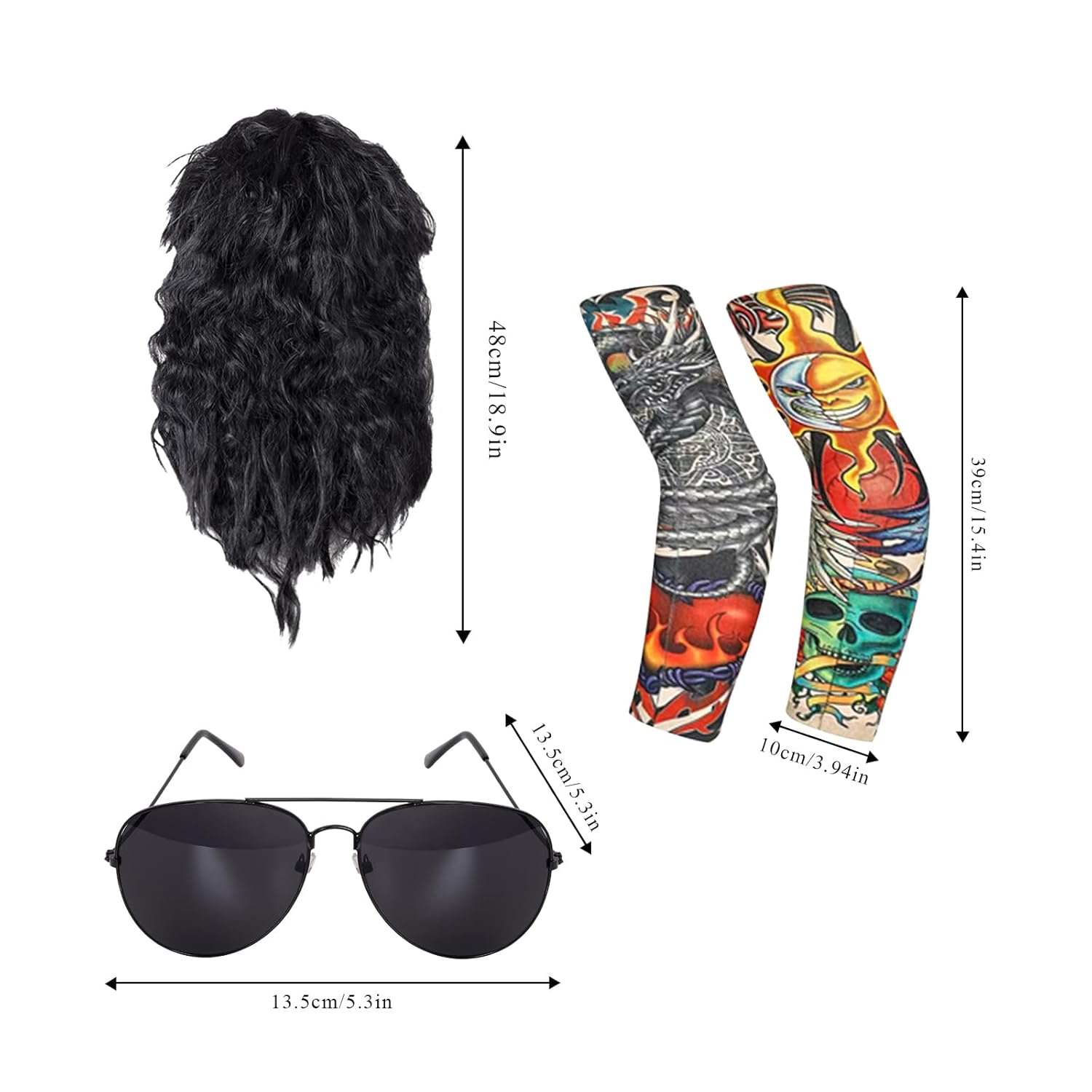Punk Rocker Dudes 80s Wardrobe Set for Men