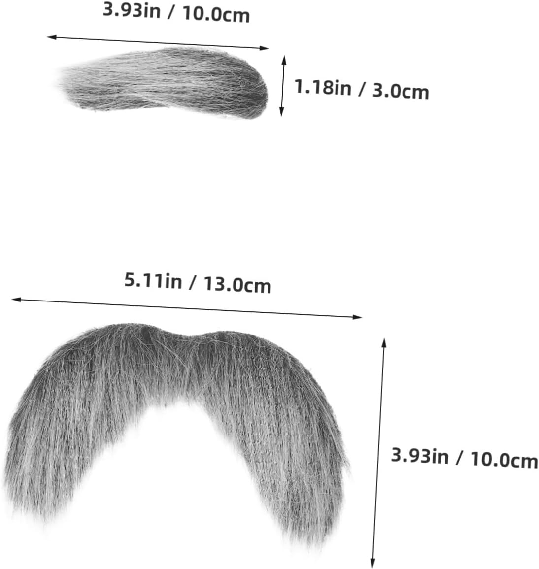 Zerodeko 3Pcs Fake Beards Eyebrows Set for Halloween