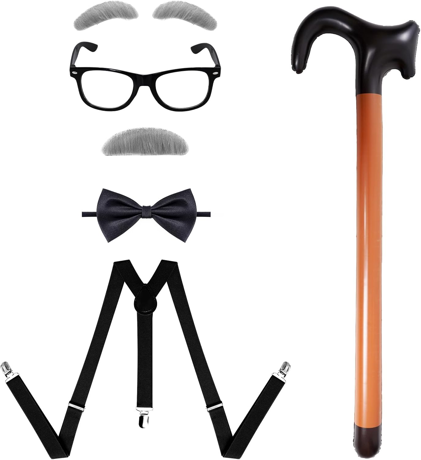 100 Days Grandpa Costume - Old Man Accessories Set