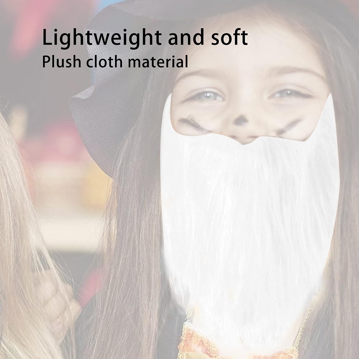 Funny Fake White Mustache Beard for Parties and Costumes