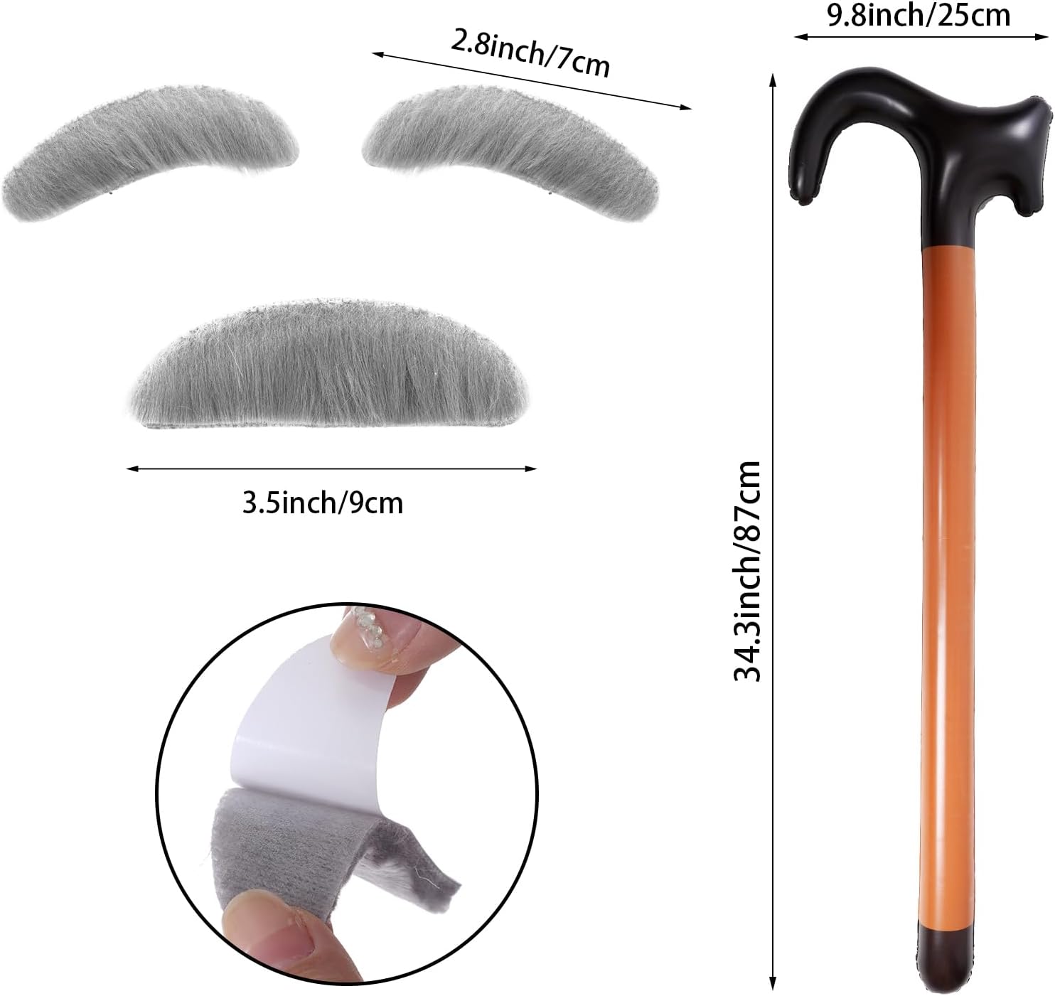 100 Days Grandpa Costume - Old Man Accessories Set