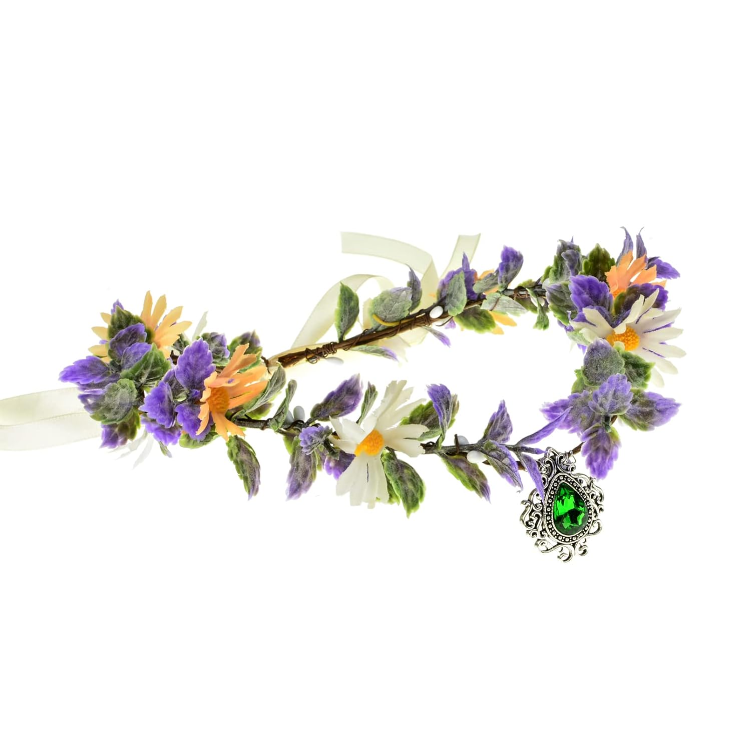 Delicate Flower Headband Set Perfect Renaissance Prop for Women Girls