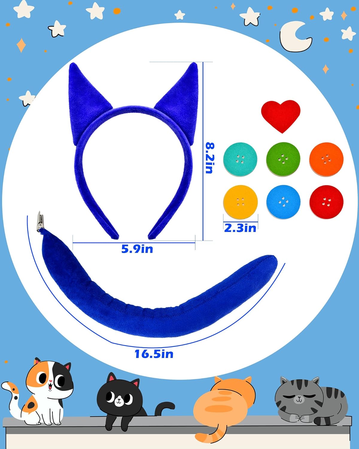 imaginatively transformed into a Blue Cat Character