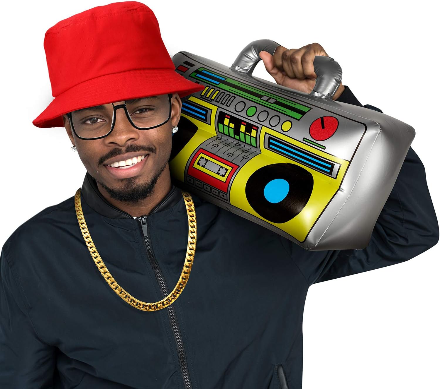 Meekoo 80s90s Hip Hop Costume Kit Accessories for Men Women