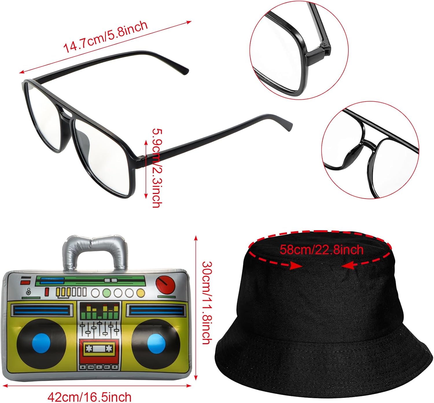 80s 90s Hip Hop Costume Kit