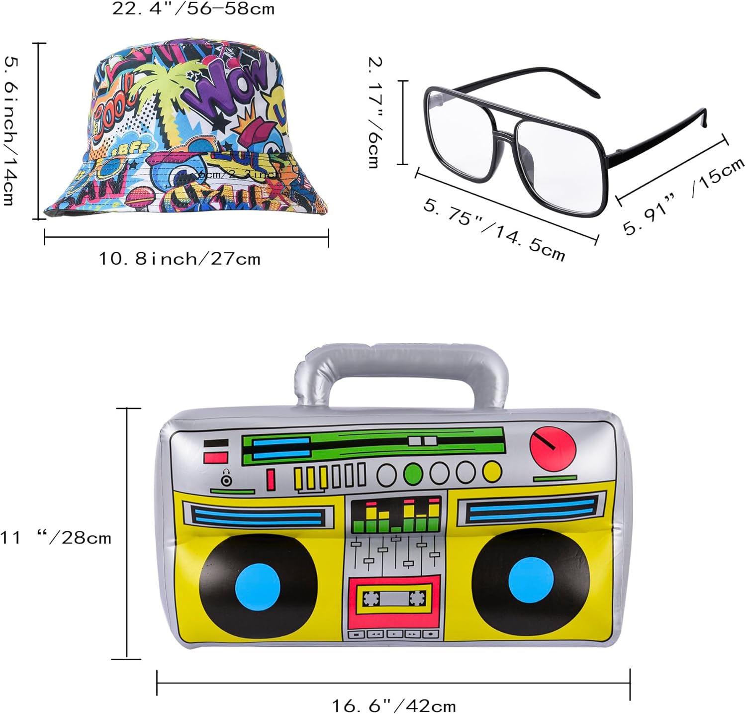 Retro 80s Hip-Hop Costume Kit for Adults