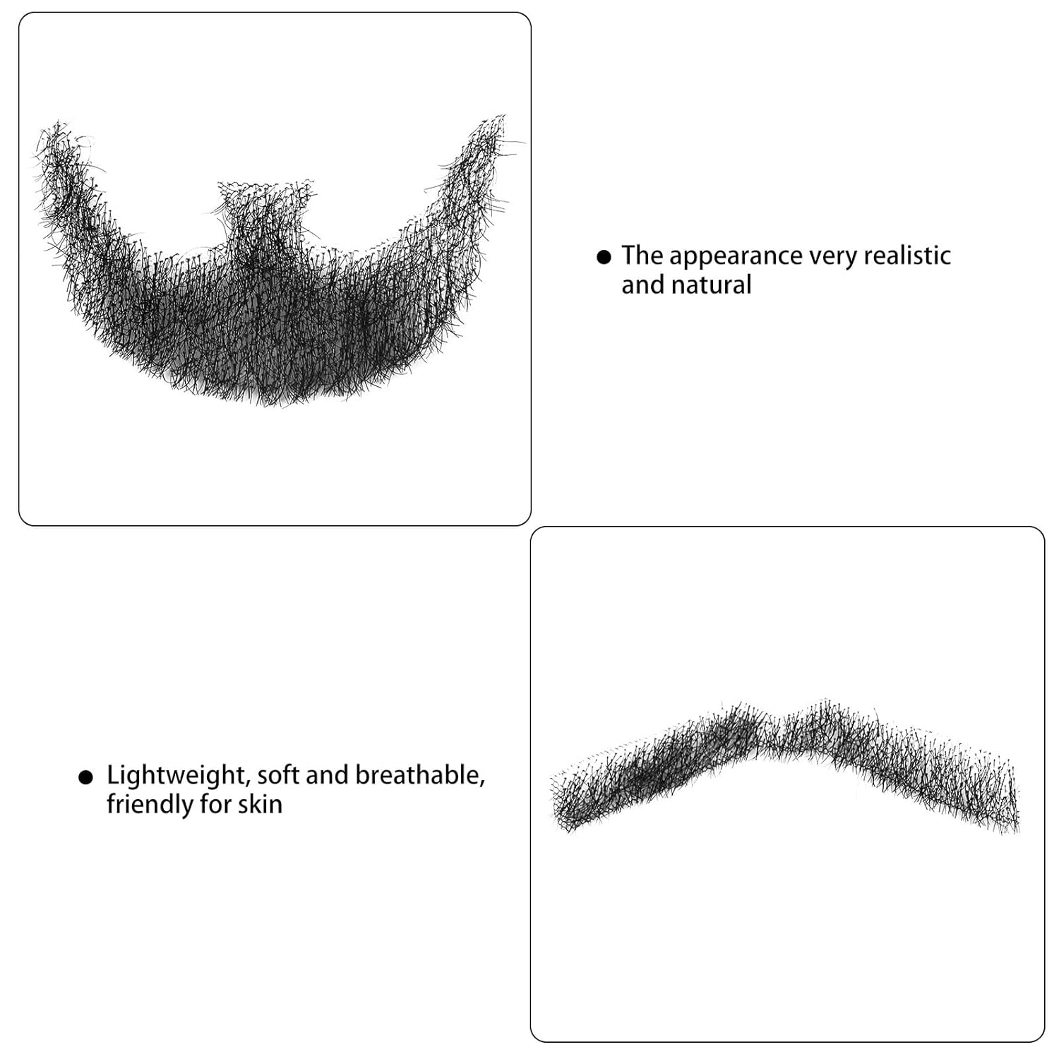 Togarhow Fake Mustache Beard for Men