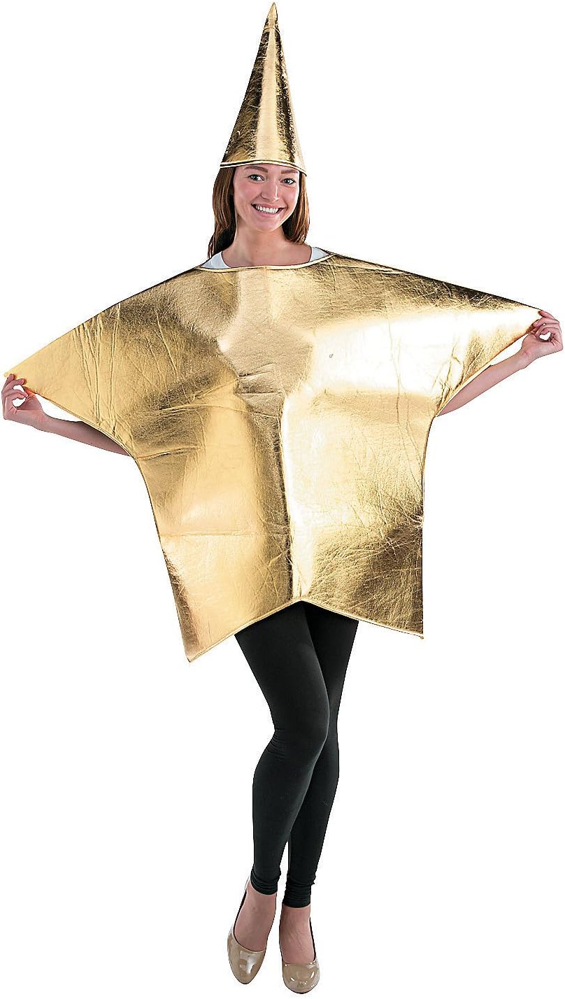 Fun Express Gold Star Costume for Adults
