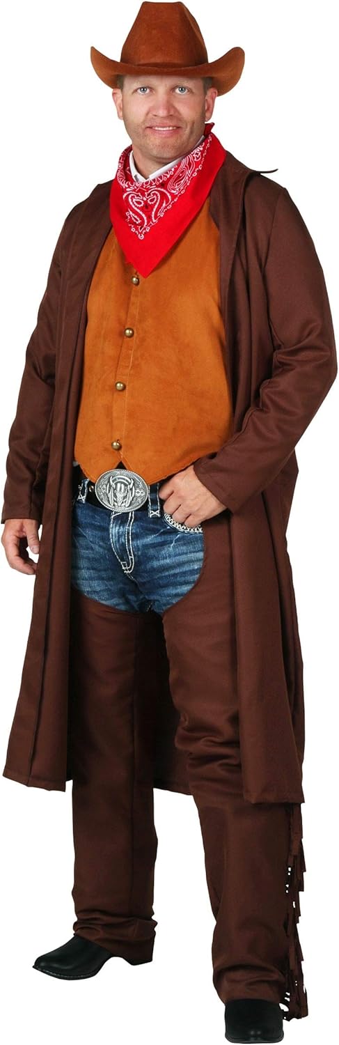 Make a statement with this PROFESSIONAL looking adult Cowboy Costume from Fun Costumes